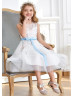 Beaded Multicolor Lace Tulle Stunning Flower Girl Dress